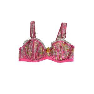 For Love And Lemons Women's Electric Fields Embroidery Underwire Bra - XL